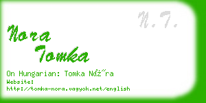 nora tomka business card